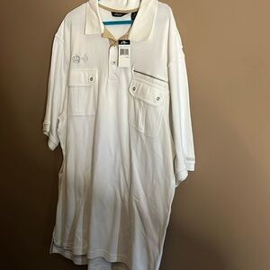 Sean John Bleach White Golf Polo NWT Big And Tall